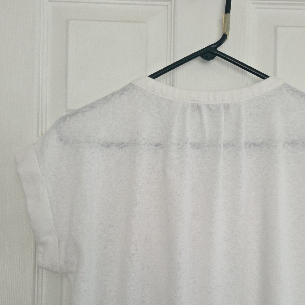 LOFT Ivory Button-Front Blouse - Picture 5 of 7